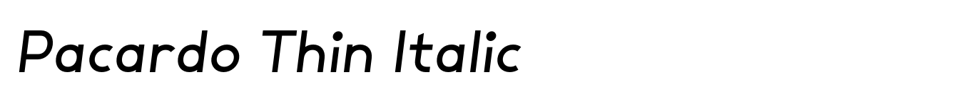 Pacardo Thin Italic